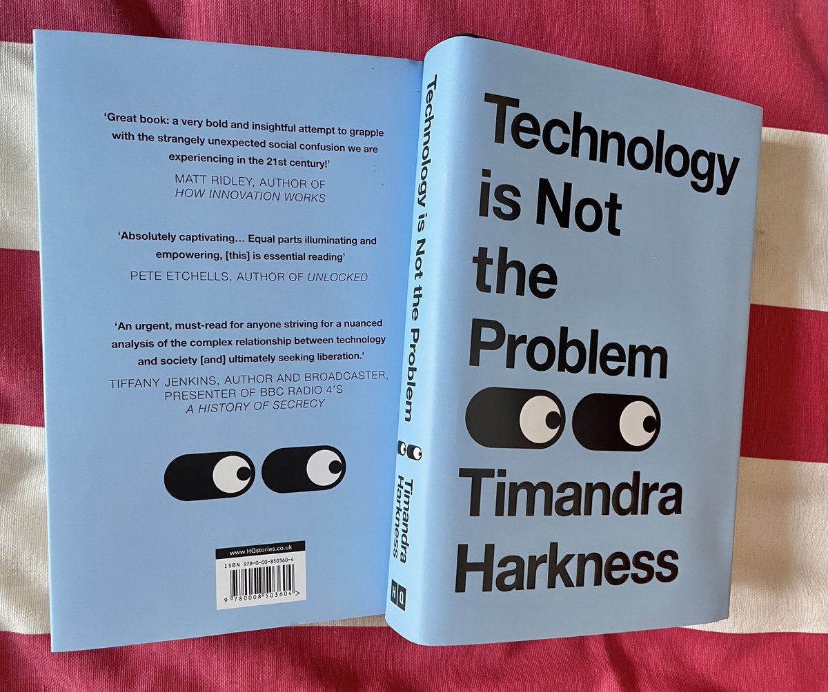 Launch event: May 14th, British Library. See @TimandraHarknes in conversation with @tiffanyjenkins, have a glass of wine, and buy the book a week before publication date! Book here: eventbrite.co.uk/e/technology-i…