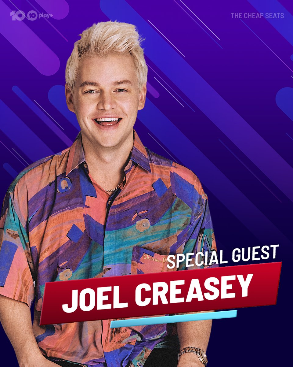 TONIGHT... Joel Creasey joins Mel & Tim for the Season Premiere of #CheapSeatsAU 🥳🤩 @cheapseatsau Starts 8.40 Tonight on 10 and 10 Play