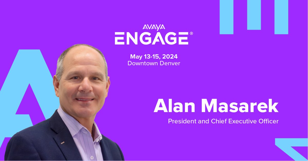 Avaya ist führend, wenn es darum geht das Kundenerlebnis zu revolutionieren. Die #AvayaENGAGE in Denver ist Ihre Chance, dabei zu sein! Unsere Executives laden Sie herzlich zu diesem besonderen Event ein. Hier registrieren bit.ly/48vsQ28 
#CX #ExperiencesThatMatter