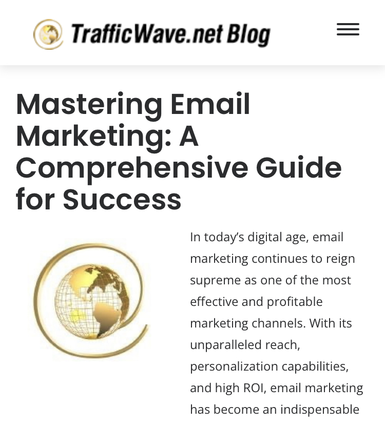 With industry-leading tools and resources, TrafficWave makes it easier than ever to send beautiful emails, create automated campaigns, track results, and generate more leads and sales. #emailmarketing #onlinemarketing #growthhacking ad.trwv.net/t.pl/1005/4367…