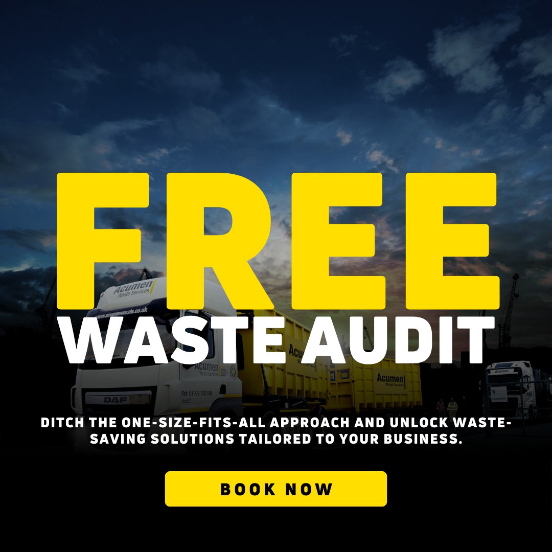 Ditch the one-size-fits-all and unlock bespoke solutions with our FREE on-site audit for Expert Guidance, Tailored Strategies and Optimised Recycling!♻️ 
  
 🌐 acumenwaste.co.uk | ☎️ 01977 529 586 | 📧 info@acumenwaste.com
 
#sustainability #bespokesolutions