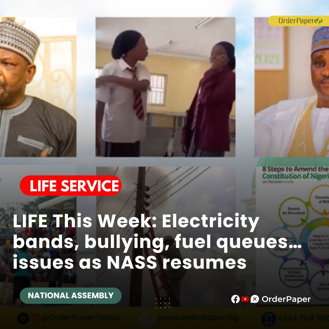 'Senator Ningi’s Suspension, Electricity Tariff Increase, Incidents of Bullying in Schools...' 

As it is our custom at OrderPaper Legislative Intelligence Forecast Entry (LIFE), we took a predictive look at issues which the National Assembly will deliberate on as they resume
