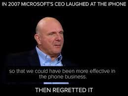 #EfemérideInf: Tal día como hoy de 2007 Steve Ballmer, CEO Microsoft declara que “el iPhone no tiene oportunidad de dejar marca en el mercado de la telefonía móvil”. #etsinfupv #ODS4 #AdaByronUPV