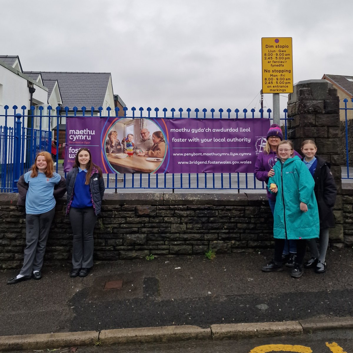 A huge thank you to all the schools in Bridgend County Borough that have been supporting local authority fostering! Our team at @fosterwales have been busy putting some new #fostering banners up – have you seen them?