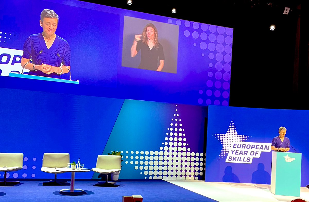 Commission VP  @vestager opening the last event of the 🇪🇺European Year of Skills reminding us all that “the end of the European Year of Skills is more of a new beginning”