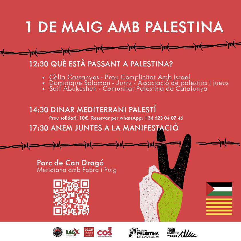 1 de maig amb Palestina, ens veiem al Parc de Can Dragó ;)
