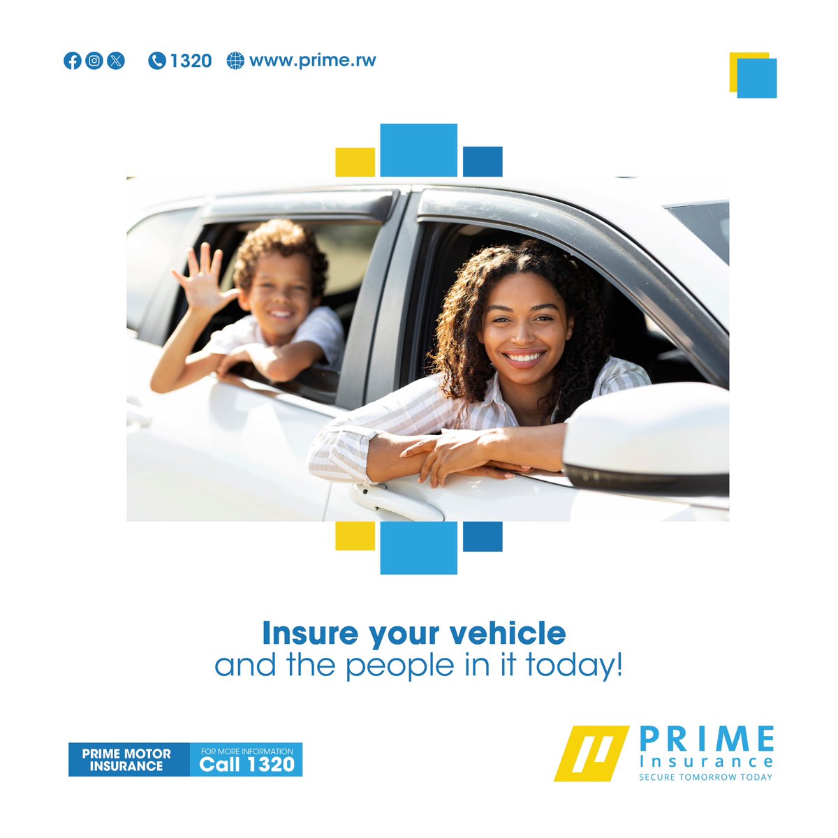 primeins_ltd's tweet image. Your car’s insurance is key, and so is the health of those in it. 
Insure your vehicle today with Prime Motor Insurance.

#SecureTomorrowToday #Ntakibazo