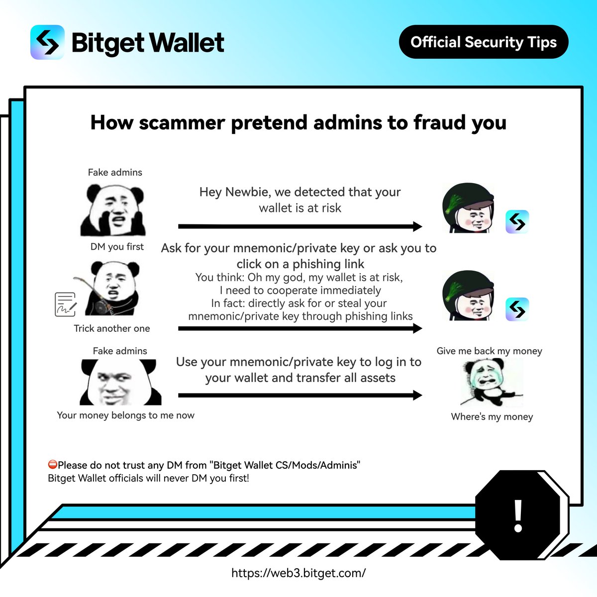 Hello frens! In the last educational post, we shared some signature authorization and 'advanced' phishing scenarios that are commonly seen 🤓

However, there are still scamming techniques that are hard to spot 🎣

We've provided a few more situations to help you avoid any…
