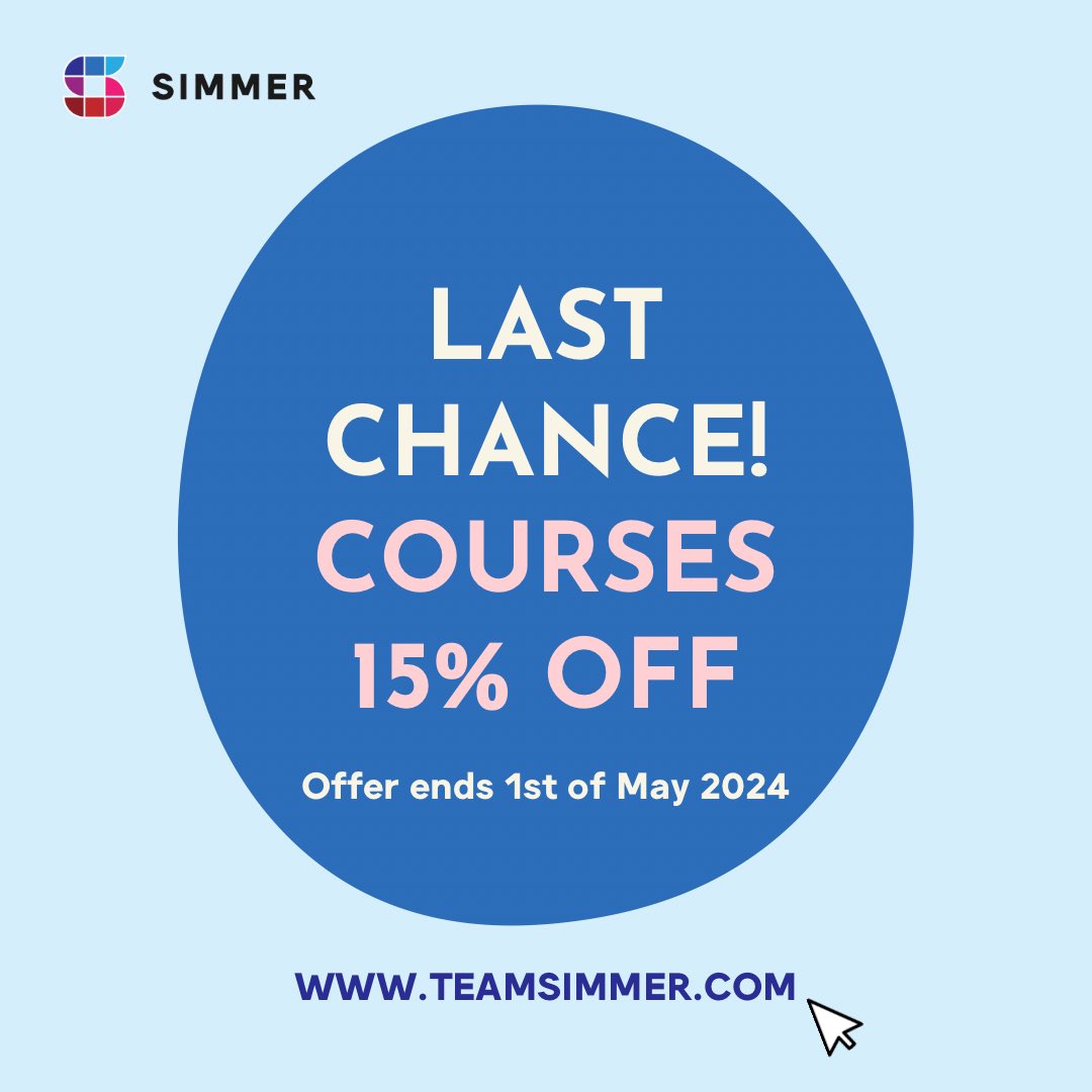 📣 Today is the last day of our spring sale! Don't miss out on your chance to save 15% on all our courses!

🚀 Ready to boost your technical marketing skills? Go to teamsimmer.com now and enroll!

#springsale #sale #technicalmarketing #marketingcourses