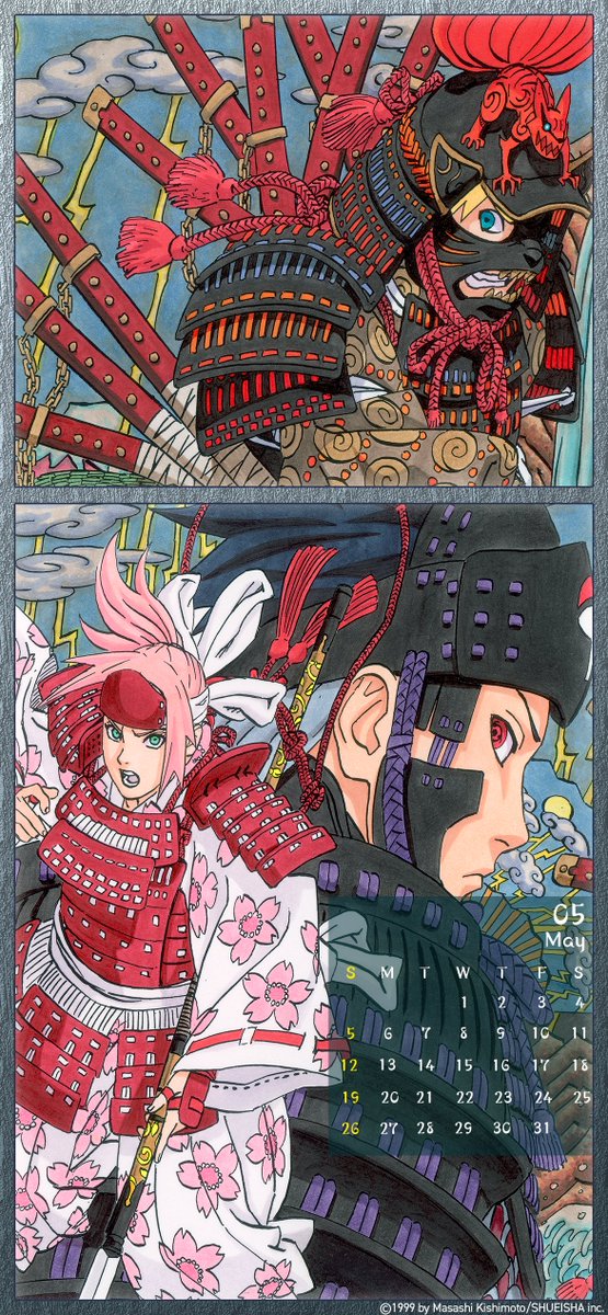 Happy May! Here's a free calendar featuring characters all geared up in armor for everyone to enjoy! #Naruto #NARUTOcalendar