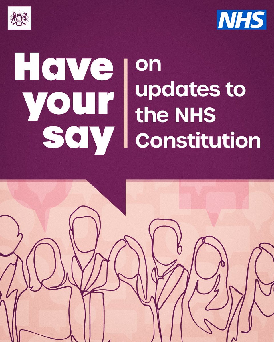 We're keen to hear whether you feel the NHS Constitution reflects the experiences you have and gives you the support you need in your care and your working lives. Share your views in our consultation: gov.uk/government/con…