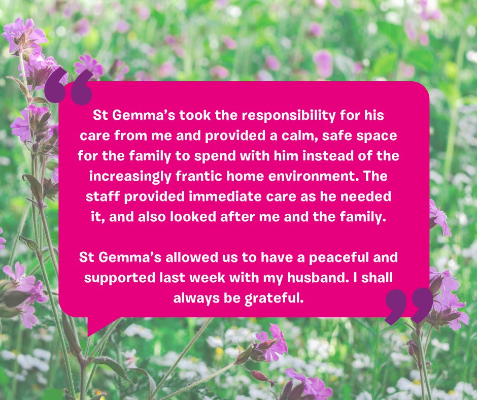 St Gemma's is here to support those caring for loved ones.

For more information on how we can support you, visit our website at st-gemma.co.uk/for-families