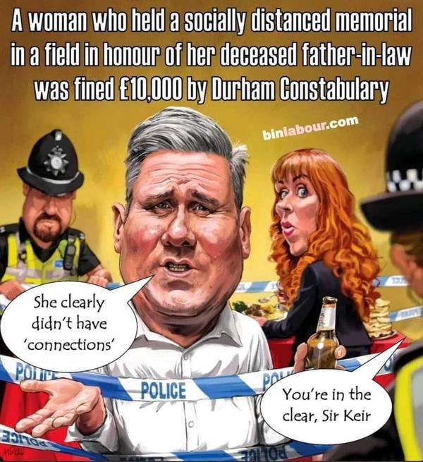 @Melissa5857 @Keir_Starmer Exactly Melissa and just to note that we haven't forgot about Beergate Starmer and the lying 
Rayner who misled parliament that she wasn't present in Durham.