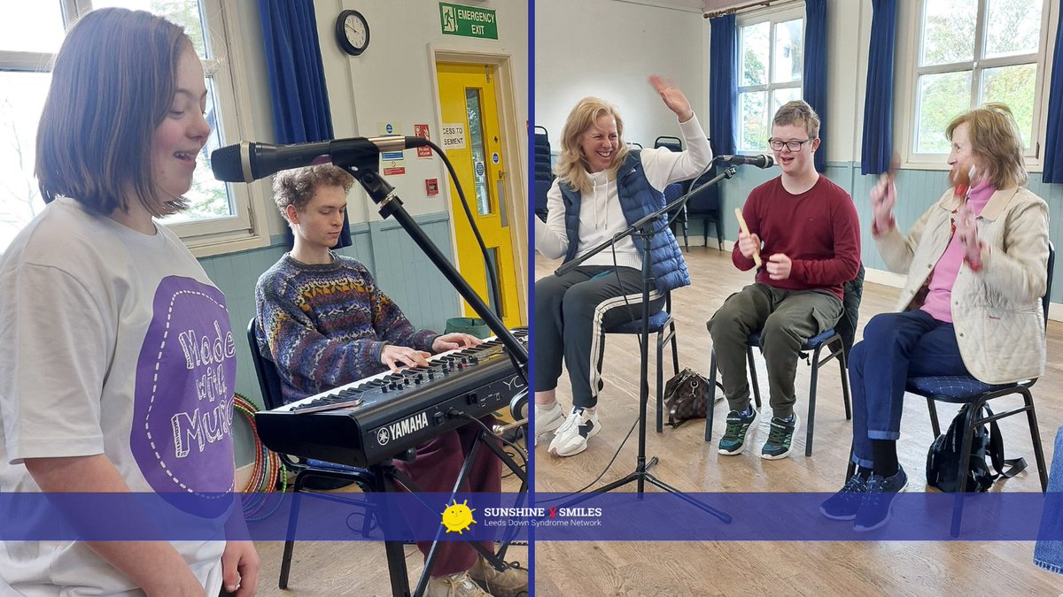 On Saturday we had a fabulous smilers session with Hannah and Callum from @MadewithMusic1! 🎹 We were learning to use a microphone, and everyone loved it! 🎤