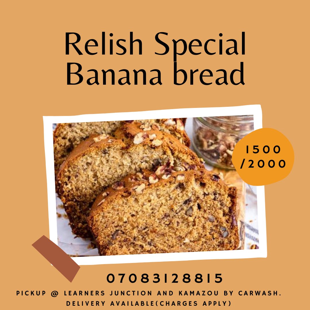 Order a loaf of our delicious banana bread against tomorrow and receive a free drink💃💃💃 Let's celebrate worker's day together 🥰🥰 wa.me/message/LUEGYA… Pickup at Kasu, Learners Junction and Kamazou before/after carwash