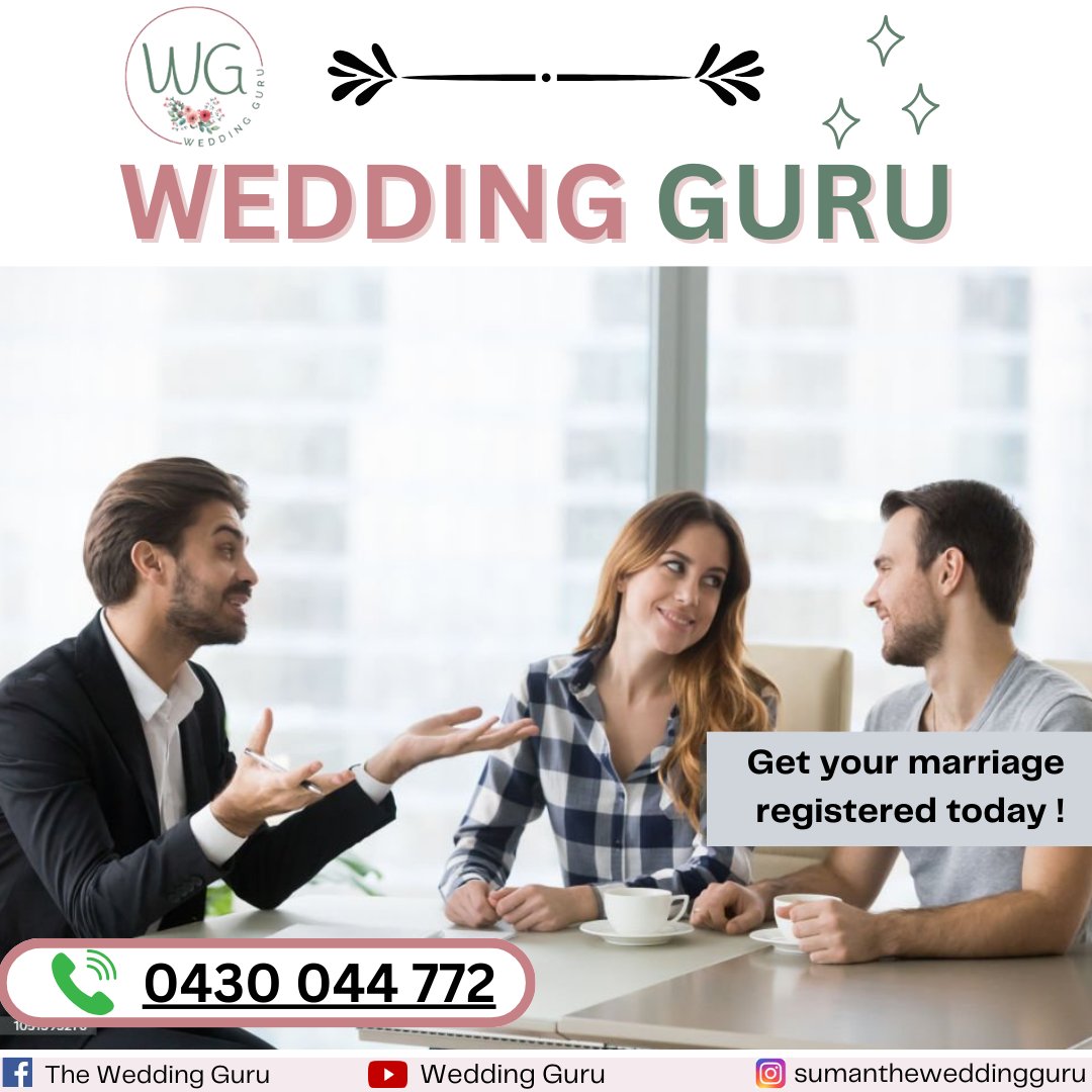 📜💍 Navigating the legal maze of wedding formalities? Let Wedding Guru be your guide! From marriage licenses to name change paperwork, we've got the expertise to ensure your union is legally sound. Say 'I do' to peace of mind with Wedding Guru! #LegalitiesMatter #WeddingGuru