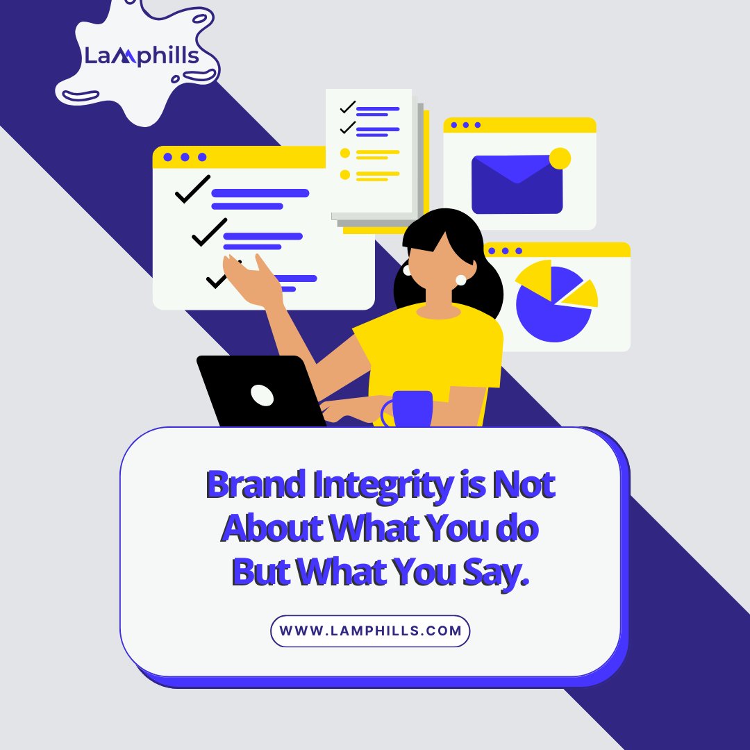 Brand integrity is the alignment of your actions with your brand promise that builds trust and loyalty in the hearts of your audience. 

Ready to strengthen your brand integrity?
Contact LampHills today: 0704 390 7787

#LampHills
#BrandIntegrity
#TrustBuilding
