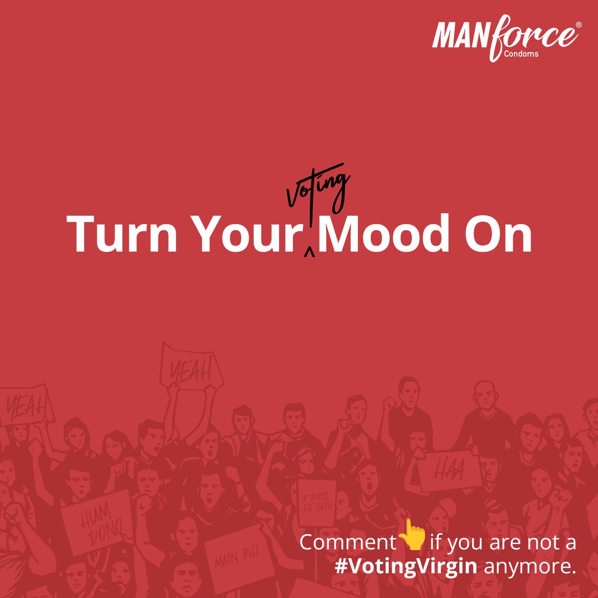 ManforceIndia's tweet photo. Your future is in your finger. Use it wisely and wildly.
#Election #VotingVirgin #KarKeAaya #Manforce #ManforceCondoms #FlavouredCondoms #Vote #FirstTimeVoters https://t.co/FynR0RwN36