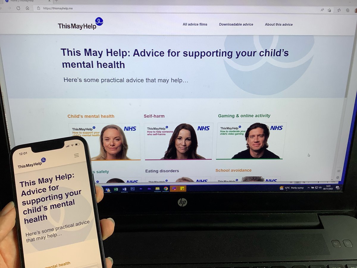 This May Help is a website aimed at parents and carers with concerns about their child’s mental health.

It gives easy-to-follow advice developed by NHS professionals and parents who’ve been through their own child’s mental health journey.

thismayhelp.me
