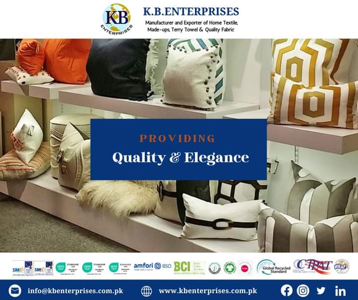 Experience the perfect blend of quality and elegance with K.B Enterprises' exquisite home textile products. Elevate your living space with their luxurious and stylish offerings. 

#kbnenterprises #hometextiles #quality  #kbgroup #textile #supplier #manufacturer #exporter #b2b