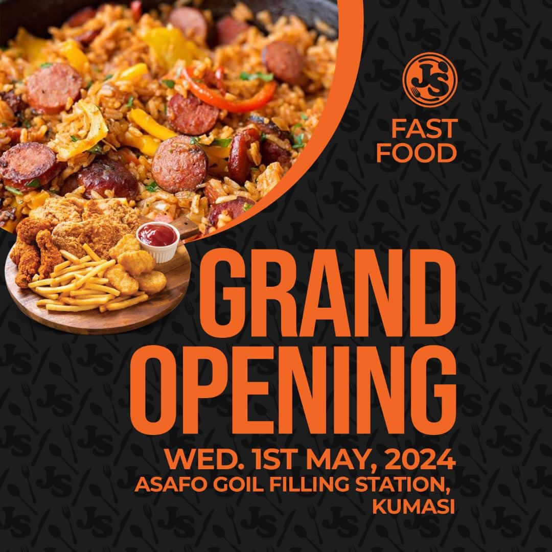 Book a table for @JsFastFood  grand opening to taste our mouth-watering dishes, signature cocktails, and exquisite desserts. #JSFASTFOOD