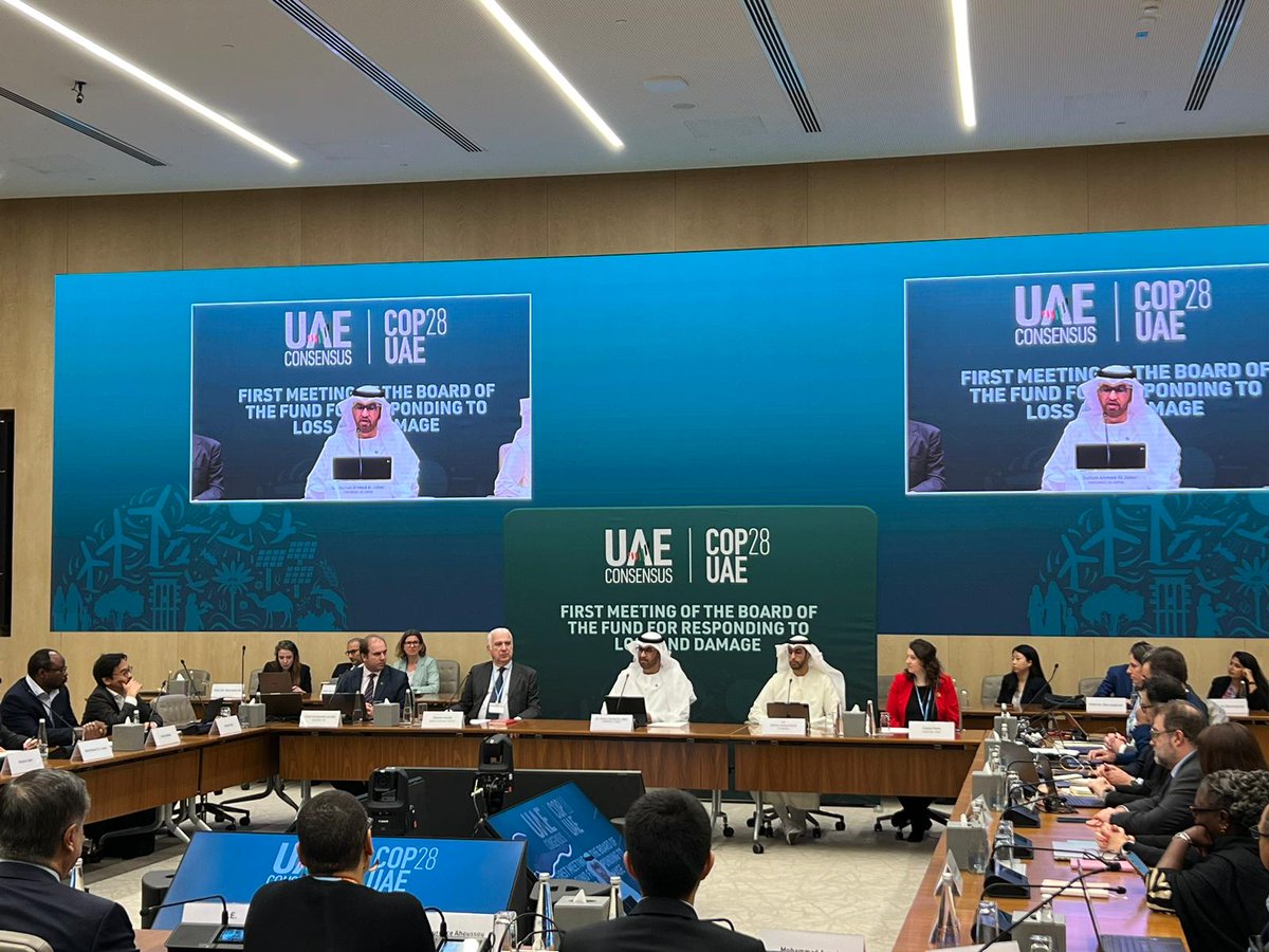 Today, the first Meeting of the Board for the newly established Fund for responding to loss and damage started in UAE 🇦🇪. As part of the board, Germany🇩🇪is seeking a fast & feasible operationalization of the Fund to ensure that particularly vulnerable countries can benefit soon.