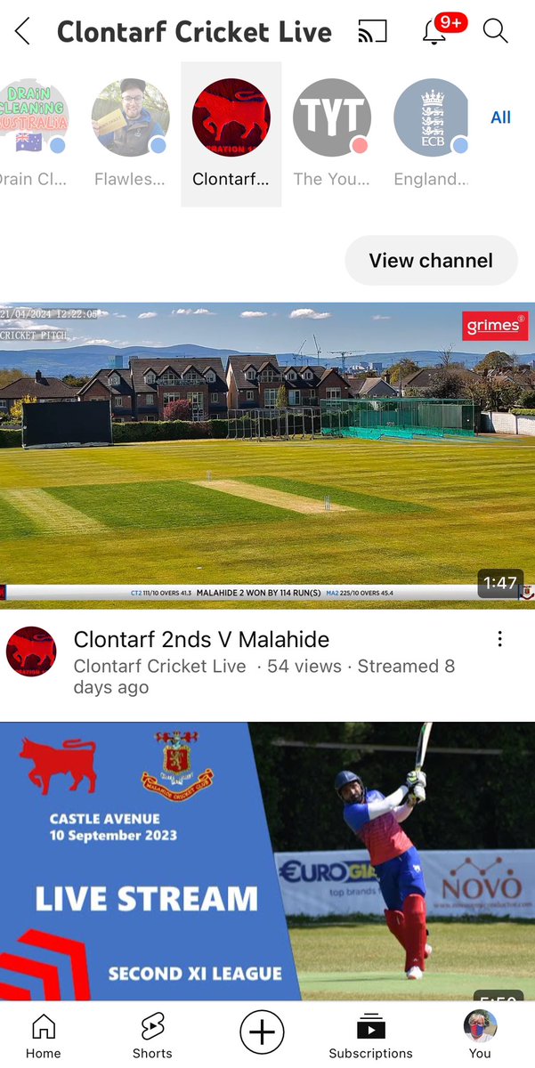 Live Streaming will be live for most games this and can be viewed on YouTube. Subscribe to the Clontarf CC channel to watch all the games.