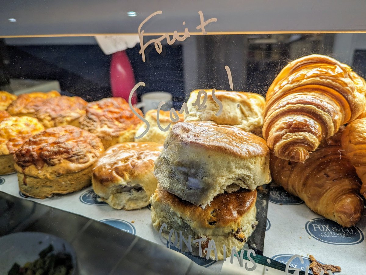 Started my day with Haggis Roll & Cappuccino at FOX & CO. CATERERS as usual. I have not tried their award-winning scones yet. @EdinWestEnd_