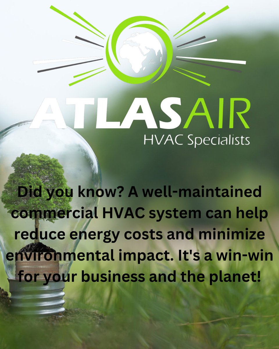 Fact: Well-maintained commercial HVAC systems = lower energy costs + less environmental impact. Win for your biz & the planet! 🌍💼 #HVAC #EnergySavings