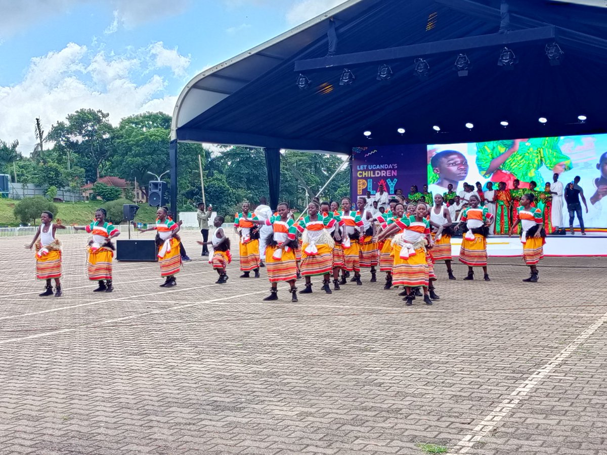 Pupils from Nakivubo Blue Primary School are delighting guests as part of the lively festivities, adding to the playful atmosphere of the event. #UgPlayDay