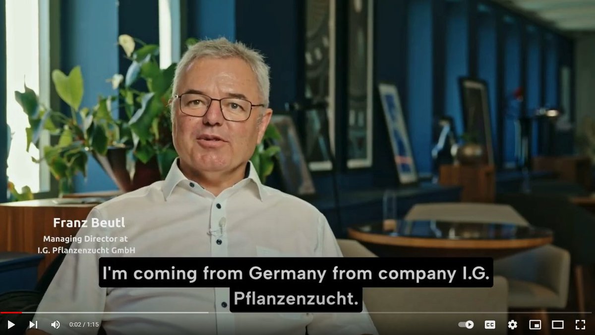 📢 Don't miss out on #Euroseeds2024 in Copenhagen! 🌱 Secure your seat now! 💬 Franz Beutl from I.G. Pflanzenzucht shares insights on the value of Euroseeds Congresses, reflecting on the increasing global participation and the exceptional experience at our last congress in…