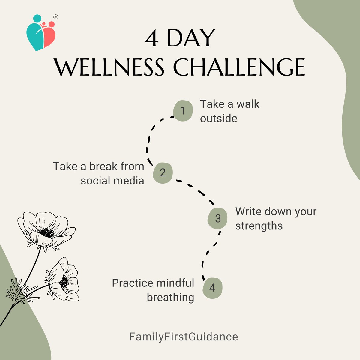 4-Day Recharge Challenge ✨
Recharge your mind, body & soul with these simple daily acts of self-care! #SelfCareChallenge #WellnessJourney

#familyfirstguidancecentre #mumbai #communitycentre
#jamamasjidmumbai #counsellingservices
#counsellingcentre
