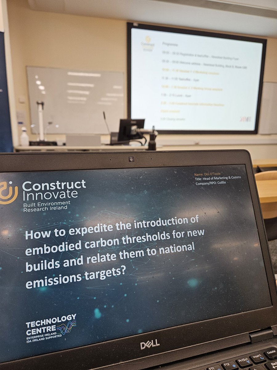 Presenting 2day <a href="/ConstructInnov8/">ConstructInnovation</a> to discuss how we can fast track embodied carbon regulation and drive the increased use of sustainable building materials <a href="/_FIIreland/">Forest Industries Ireland</a> <a href="/coilltenews/">Coillte</a>