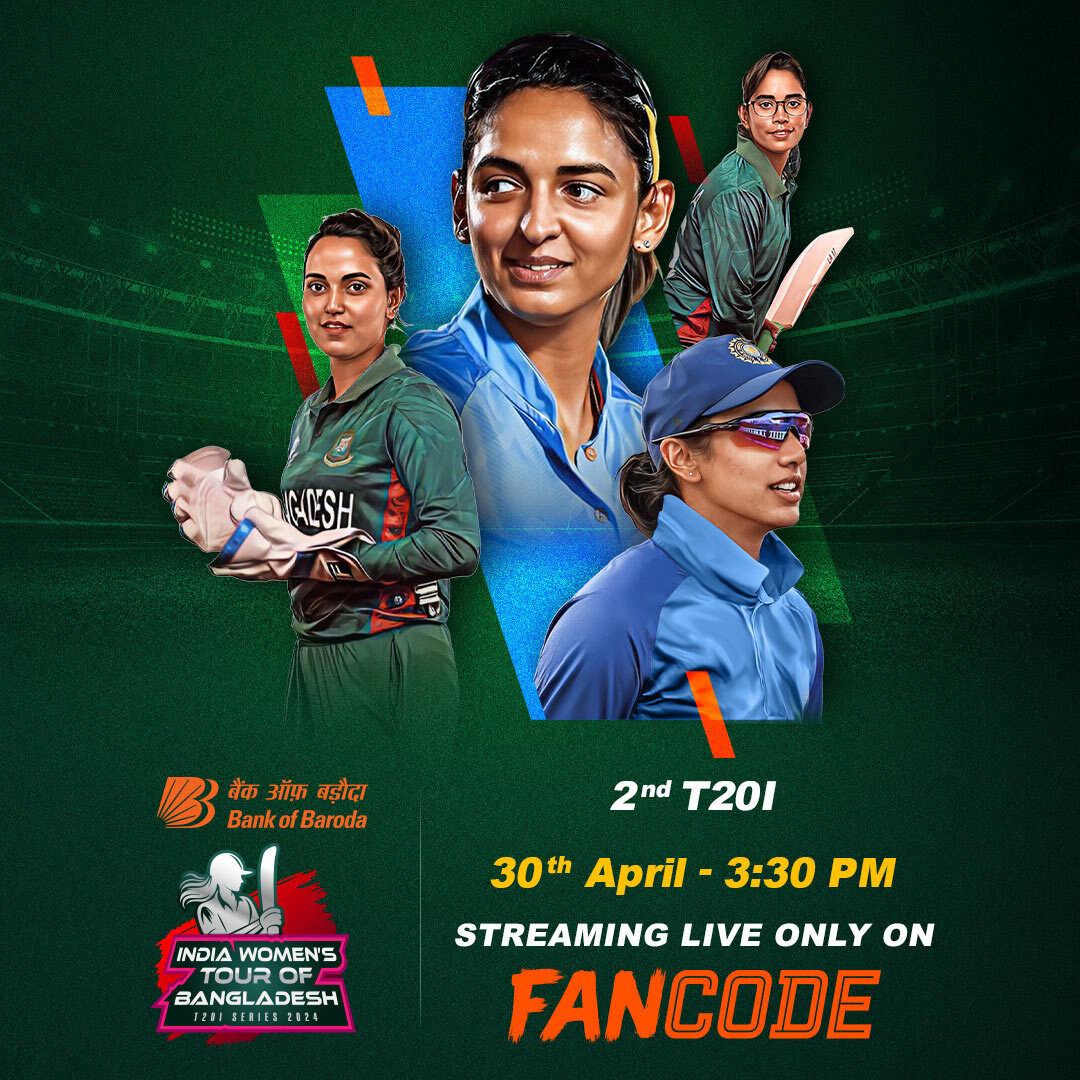 Get ready for an electrifying showdown! India battles Bangladesh in the 2nd T20I at 03:30 PM. Don't miss the action-packed clash only on FanCode 👉 bit.ly/BANvIND-2ndT20I . . #BANvINDonFanCode #BANvIND