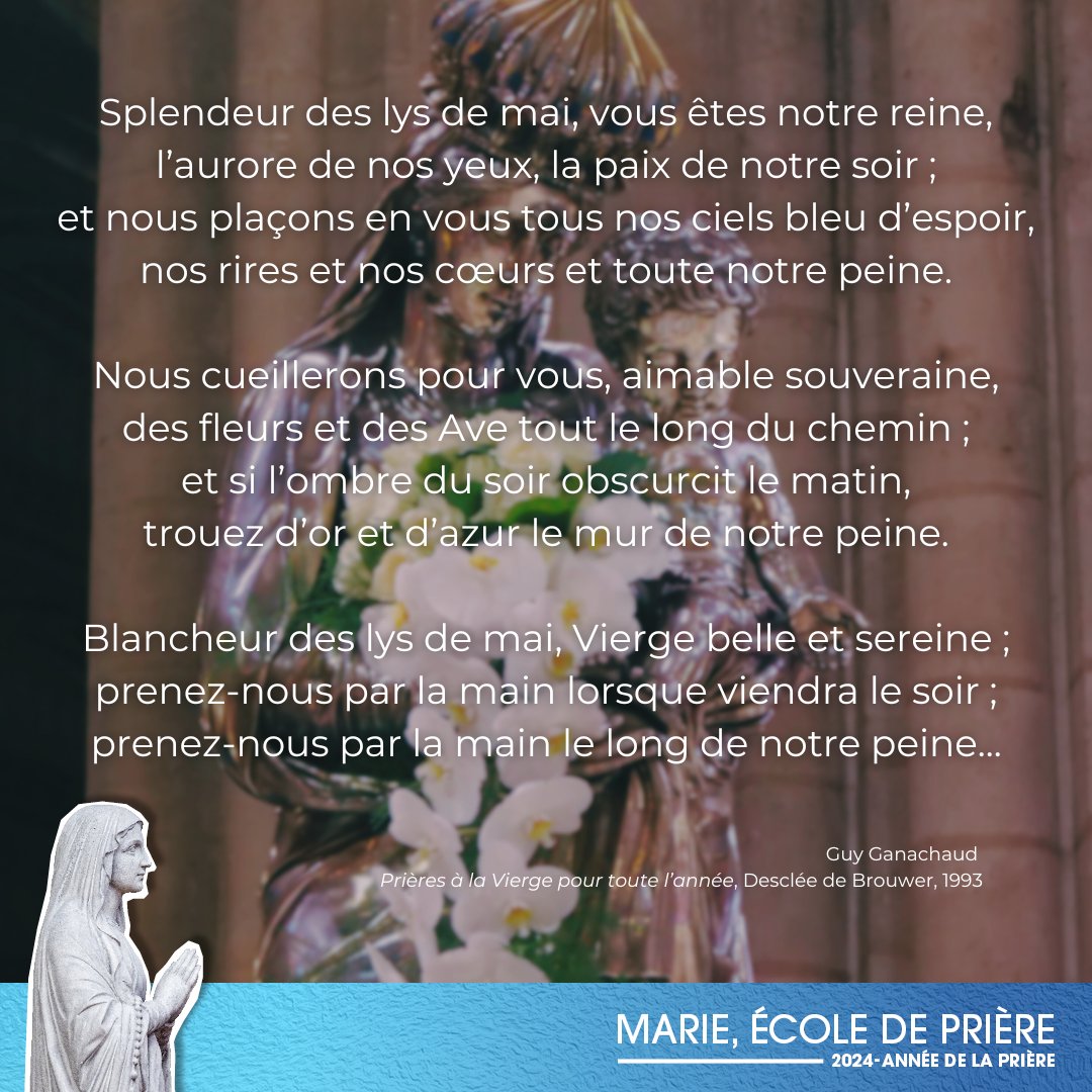 [MOIS DE MAI, MOIS DE MARIE 💙] En cette Année de la prière, mettons-nous à l’école de Marie 🙏 Retrouvez plus de prières dédiées à Marie ici 👇 diopa.fr/PrierAvecMarie