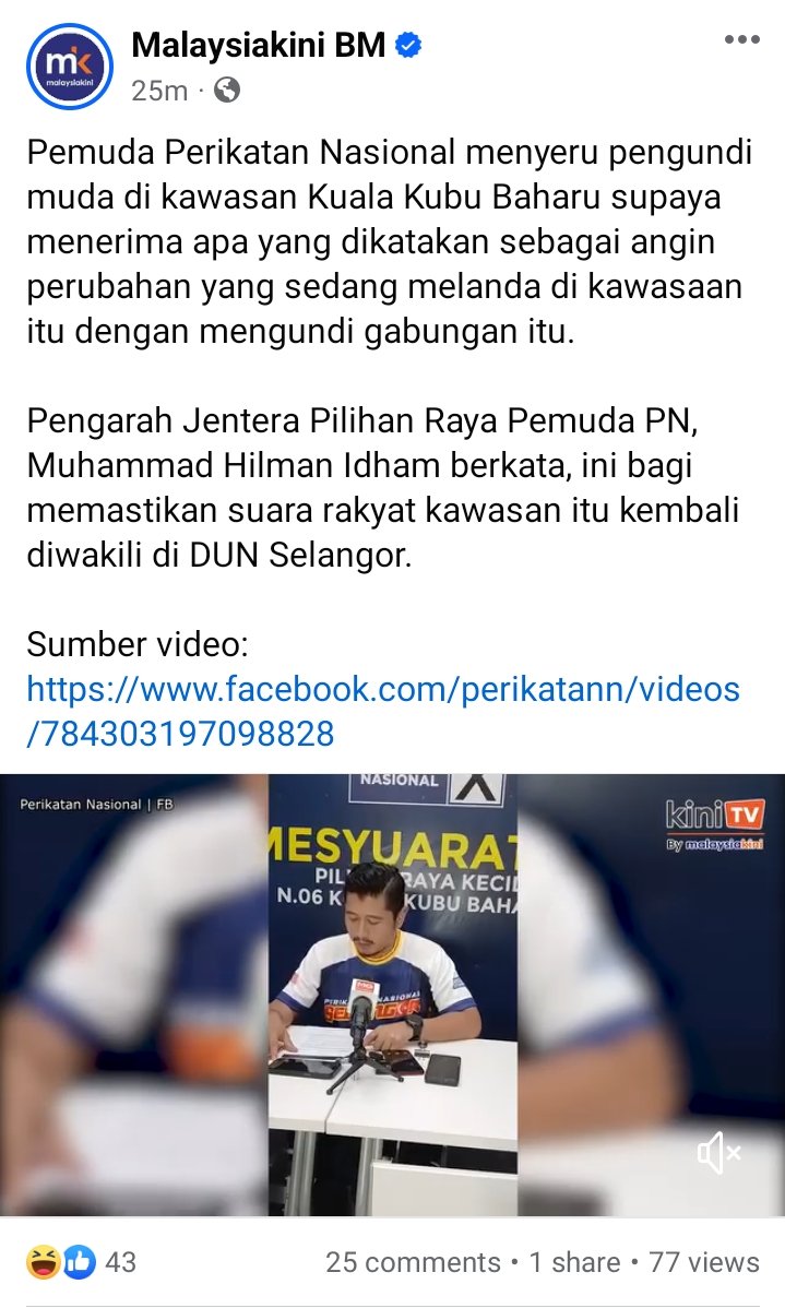 Geng kartel jadi calon dan jd pengarah jentera pemuda PN di KKB....