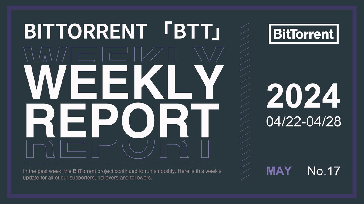 📢LAST WEEK IN #BitTorrent 
✅According to statistics on BTFS SCAN, the total number of created wallets is over 438M, and the total number of TRON addresses is over 6M BTFS ✅According to BTFS SCAN, the number of total miners on BTFS passed 8M; the total number of contracts on…