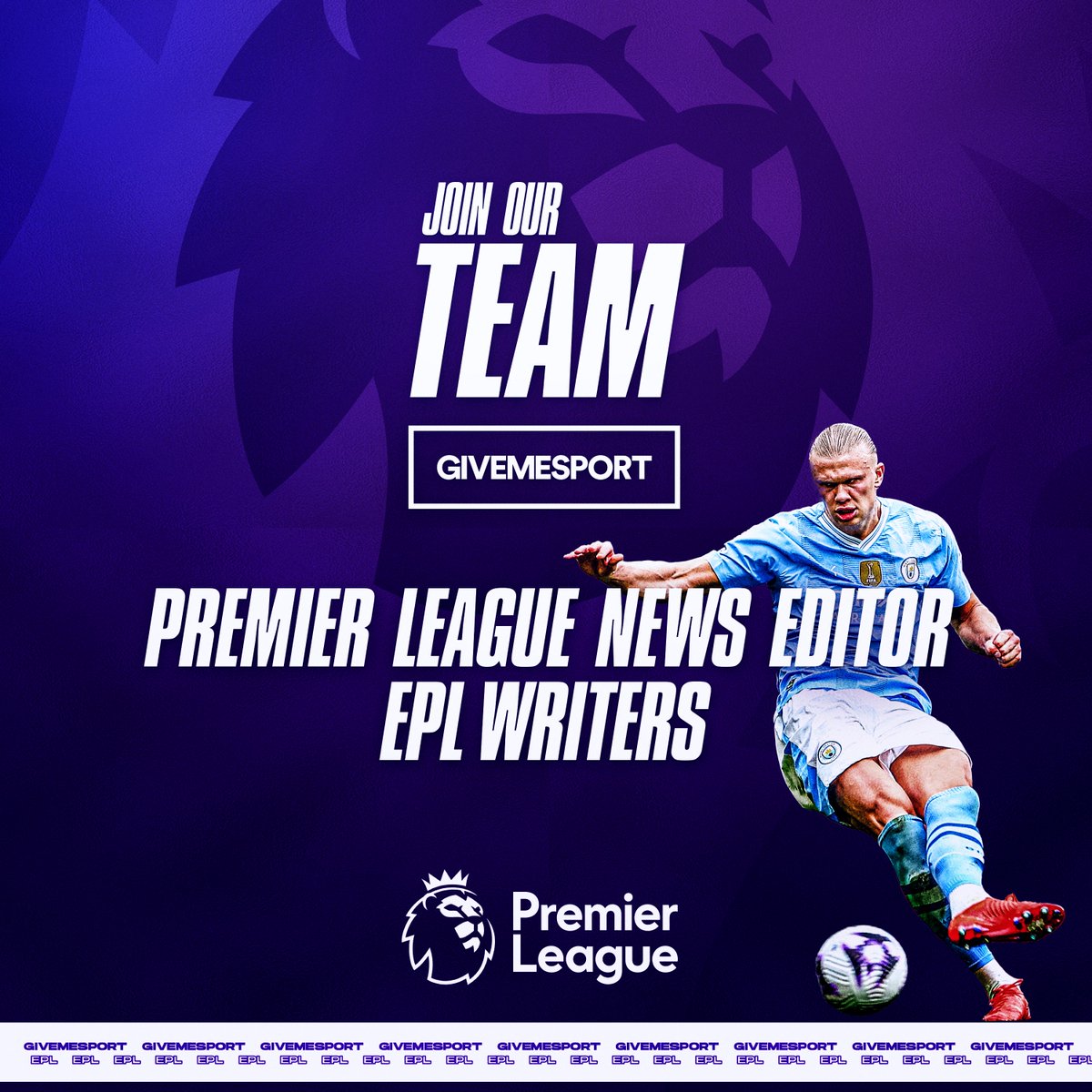 Our EPL team is growing! ⚽️ We’re looking to add a News Editor and writers to our line up ✍️ If you or someone you know is interested, apply now: givemesport.com/work-with-us/