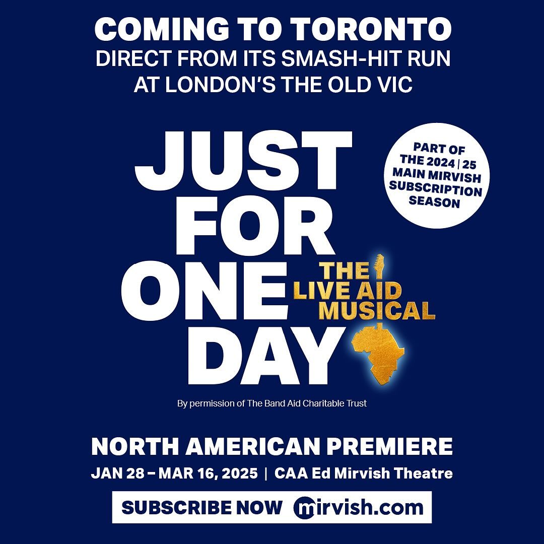 NEWS: ⭐ JUST FOR ONE DAY – THE LIVE AID MUSICAL – NORTH AMERICAN PREMIERE ANNOUNCED – JANUARY 2025 ⭐ Read more - theatrefan.co.uk/just-for-one-d…