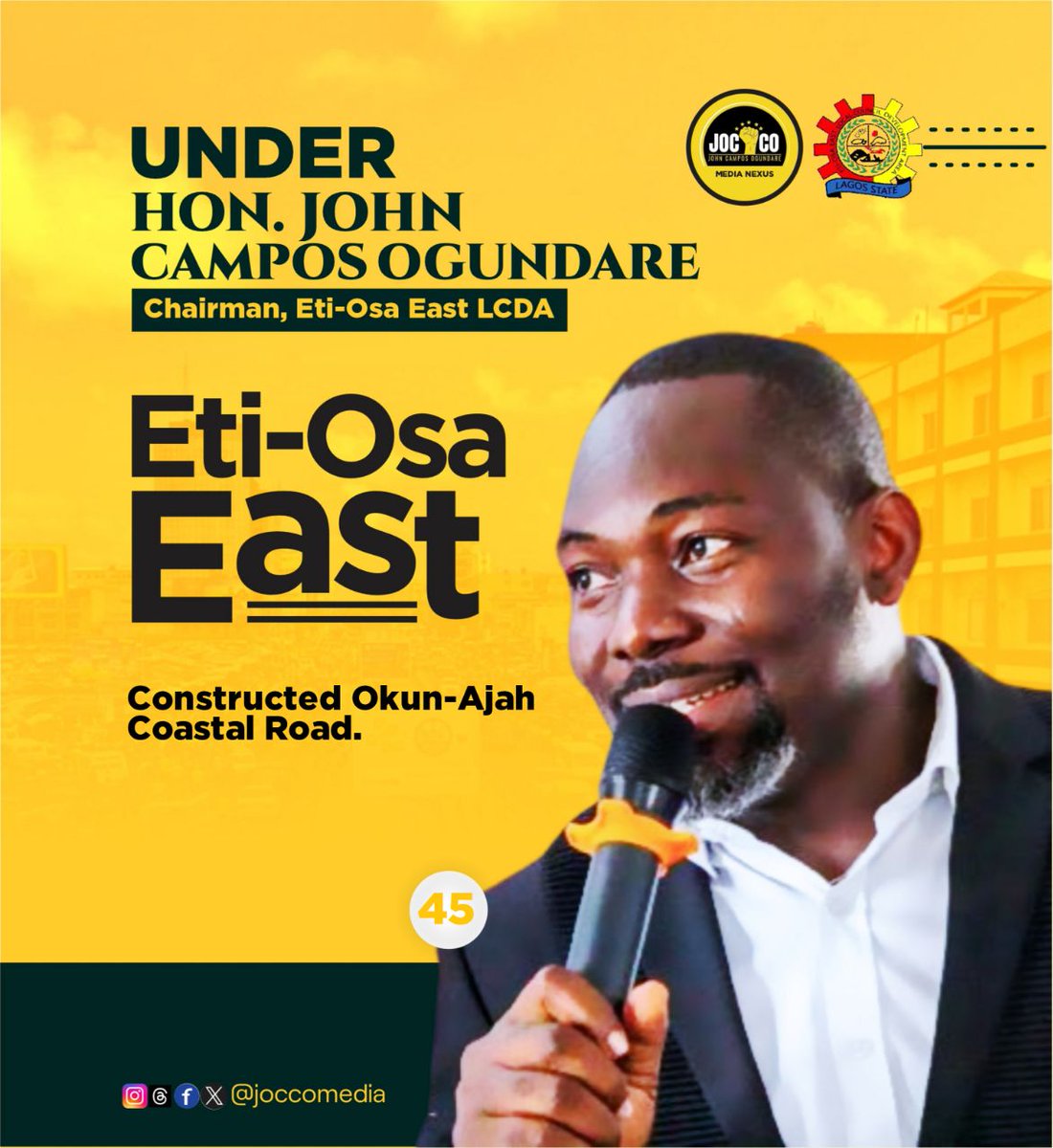 Episode 26 Attached is a flyer of what Eti-Osa East has done under the leadership of Hon. John Ogundare Campos. Watch out for more! #roadconstruction/rehabilitation #evidencedey #JoccoIsWorking #expectmore Jocco Media Nexus