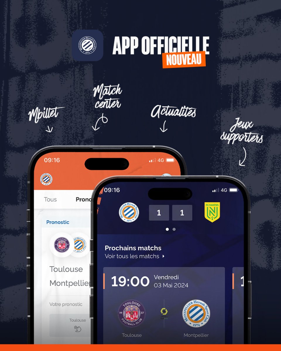 🆕📲 #AppMHSC 🔥 🧡 Mbillet 🧡 Actualités 🧡 Live match / match center 🧡 Jeux dédiés aux supporters ⚡️ En phase de test depuis quelques semaines, vous pouvez désormais télécharger la nouvelle #AppMHSC sur les stores  👉 mhsc.bfsp.app/qfKh9oDt1syh3w…