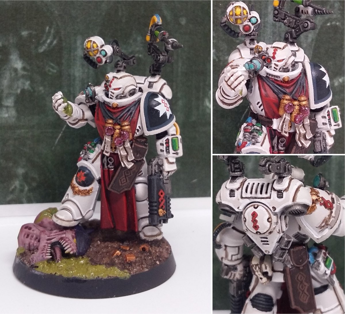 Feeling bit under the weather today. So here's my Apothecary I've painted years ago for my BT 👍

#WarhammerCommunity #warhammer40k #warhammer #PaintingWarhammer #blacktemplars