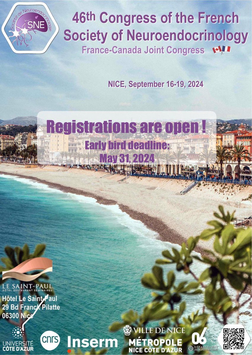 🚨⏰ One more month for early bird registration at the upcoming SNE annual meeting in Nice⬇️