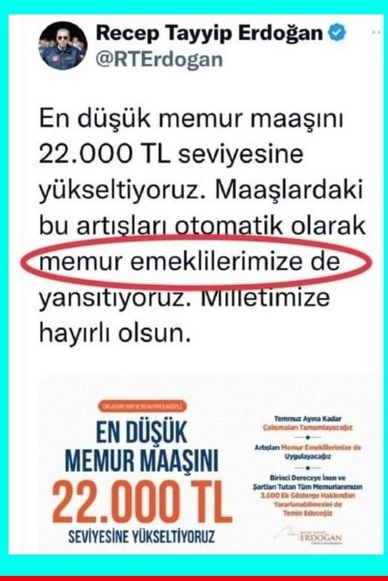 34 yıl üzerinden emekli oldum. 12 tayin 3 Şark görevi yaptım. Vatan için Canımı vermeye yine de hazırım. Ama maalesef bize hak görülen maaşlarla emekli hayalleri kurarken tekrar çalışmak zorunda bırakılıyoruz. Revamı bu bizlere? @RTErdogan @isikhanvedat #KamuEmeklileriNeİstiyor