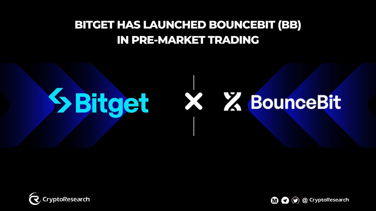🚀@bitgetglobal has Launched @bounce_bit ( $BB) in Pre-market Trading ⏰Start time: 25 April, 2024, 08:00 (UTC) ⏰End time: TBD ⏰Trade time: TBD ⏰Delivery time: TBD Trading Now👉bitget.com/pre-market/BBU…