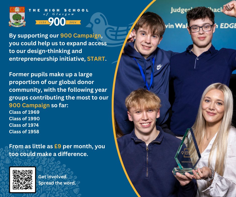 ⚡ We're developing an innovative entrepreneurship programme, START, to offer more real-world, problem-based learning in schools, to better meet the challenges of our ever-changing world. 👇 Support the expansion of START today: hsogcommunity.co.uk/support/900cam… #HSOG900 #HSOG900Campaign