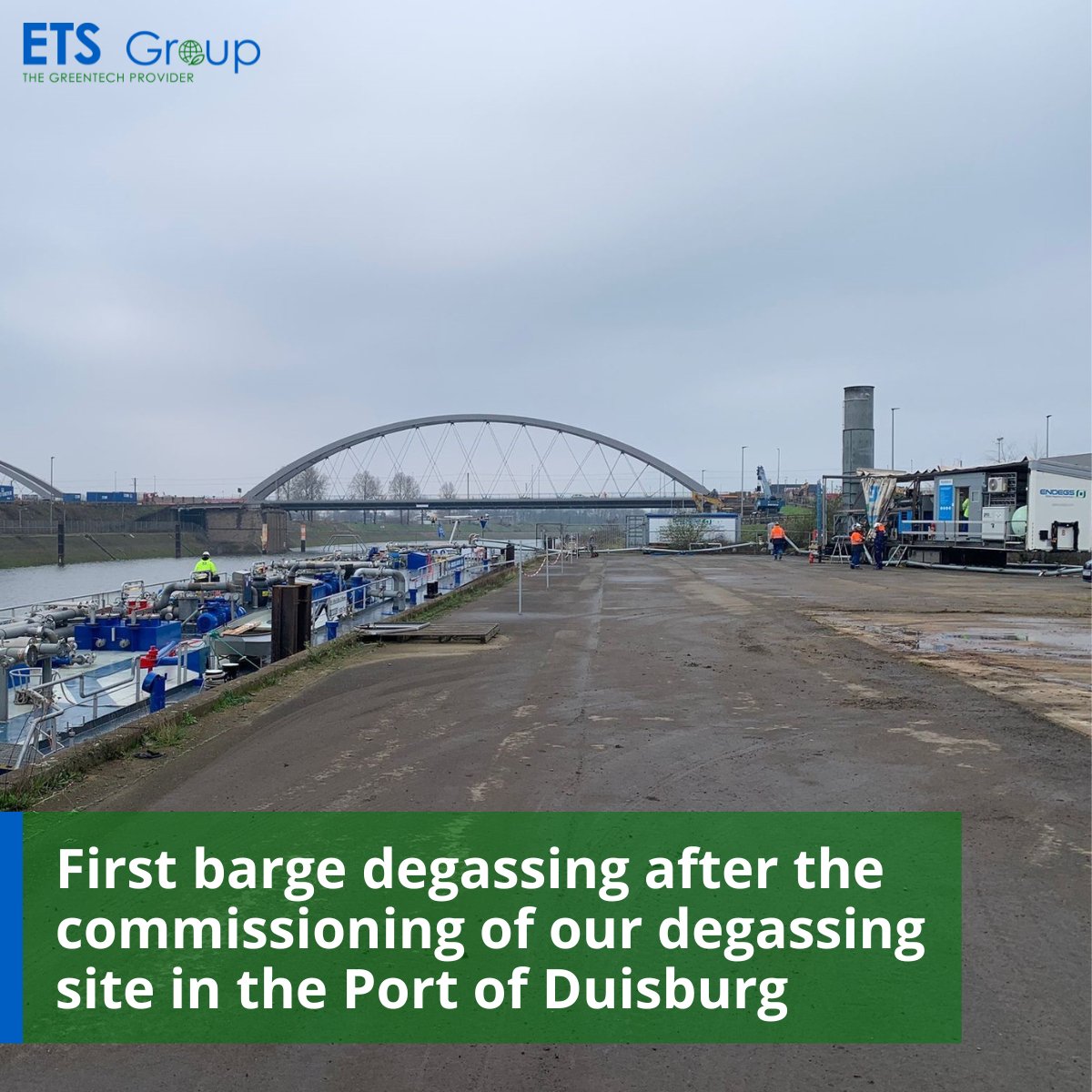 Endegs_int's tweet image. After receiving the official approval for our barge degassing site in the Port of Duisburg, we have carried out the degassing of a tanker with pentene precargo in the largest inland port world-wide with permanently stationed units.