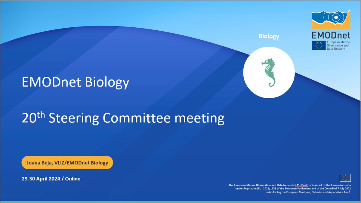 The mornings of April 29 and 30th were dedicated to the 20th @EMODnet Steering Committee meeting. The agenda can be found via the link tinyurl.com/3e59kzhp EMODnet #Biology gave a status update since the last meeting, all documents and minutes will be published shortly.