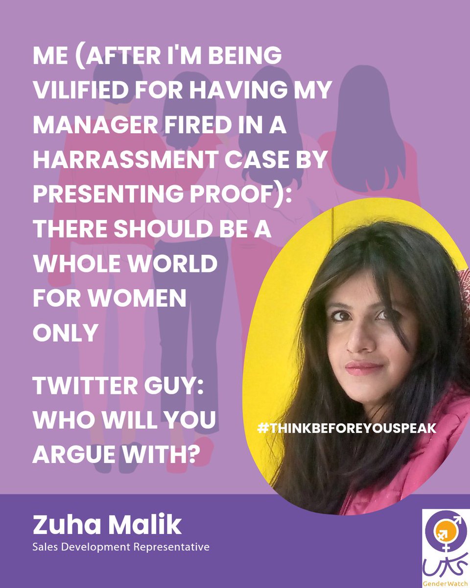 What does @zoemalyk_giggle think about cyber misogyny?

#thinkbeforeyouspeak
#پہلے_سوچو_پھر_بولو
#Harassment #misogyny #Online  #Pakistan #cyberbullying 

@whomakesthenews @waccglobal @nchrofficial  @ncswpk @FIA_Agency @PTAofficialpk @HRCP87