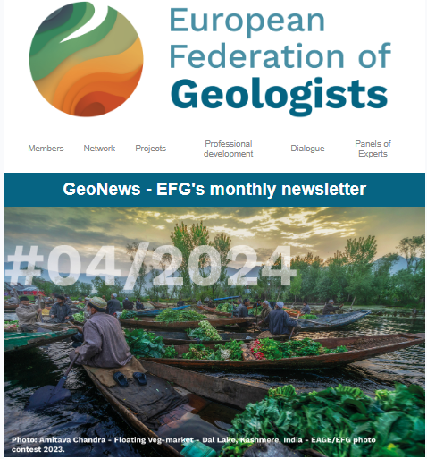 🔈The April #GeoNews is out 📨 
 
📍Enjoy our monthly #newsletter covering relevant information for #European #geoscientists

tinyurl.com/z3vcfjy9

#PolicyNews #geoscience #GreenDeal